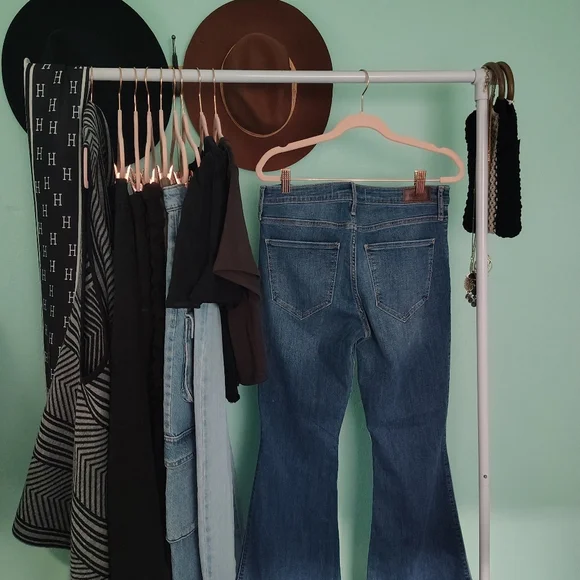 Hollister Jeans-no tag. Never worn. Past return. Blue jean patchwork. So cute! - Picture 2 of 2